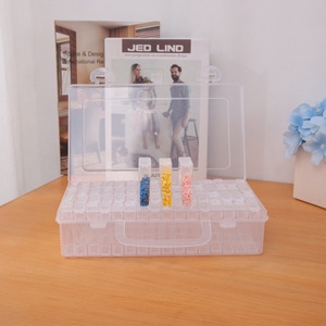 29668 64 Grids Plastic Clear Empty Diamond Painting <strong>Storage</strong> Box Beads <strong>Seeds</strong> Jewelry Organizer DIY Art Craft <strong>Storage</strong> with Handle - Product Image 6