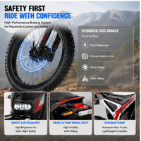 Expédition rapide depuis les États-Unis, moto électrique tout-terrain à grande vitesse 15000W, 72V 40AH, moto électrique tout-terrain pour adultes, AP-15 Pro, utilisation hors route