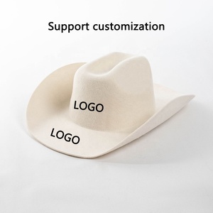 قبعات فيدورا فاخرة مخصصة بشعار العلامة التجارية لعام 2025، قبعات كاوبوي غربية واسعة الحافة 100% صوف للنساء - Product Image 3
