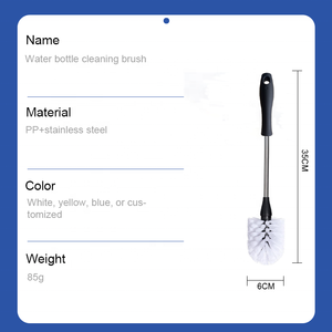 Wholesale Customizable PP Antibacterial Eco-Friendly Water <strong>Bottle</strong> Cleaning <strong>Brush</strong> Long Handle <strong>Bottle</strong> Cleaner Set Built Narrow - Product Image 2