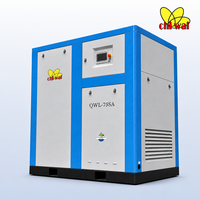 Compresseur d'air industriel fixe sans huile à vis avec moteur pour un alimentation continue en air comprimé