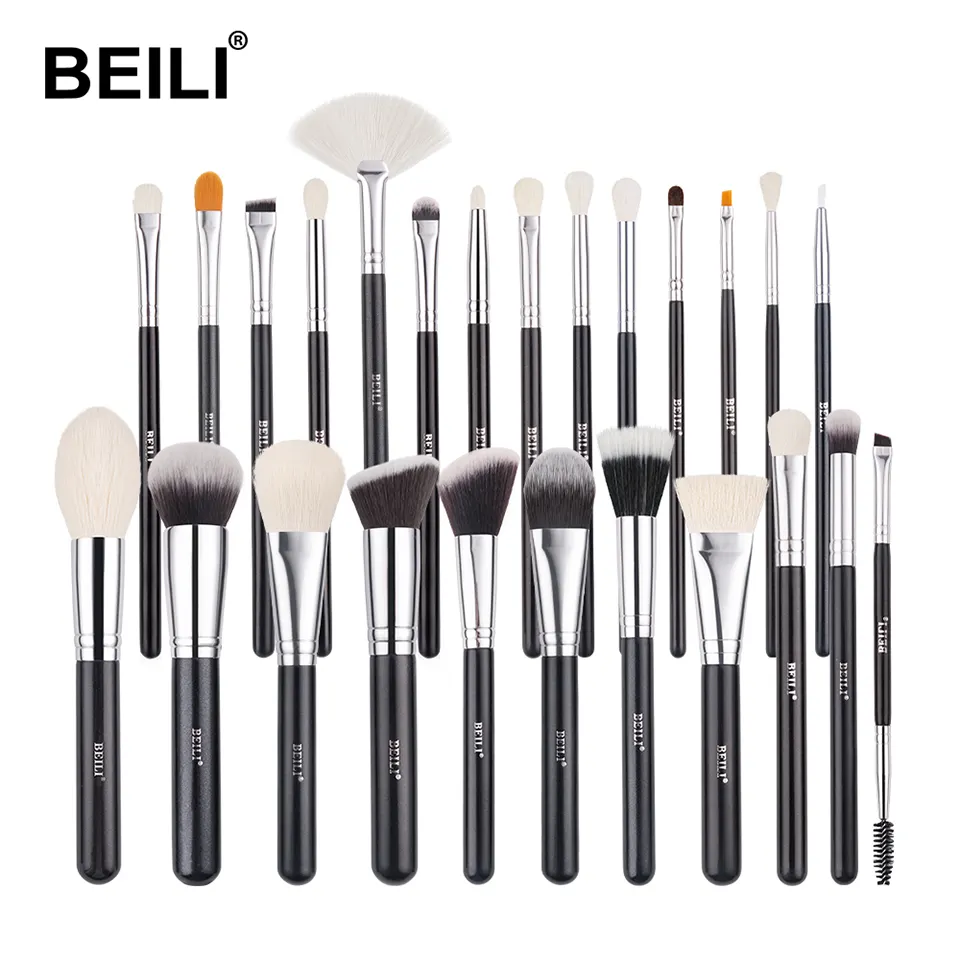 BEILI New 30pcs customized make up brushes wholesale high quality fan eye shadow makeup brushes professional makeup brush set