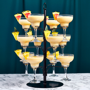 Kính hiển thị giá trang trí kim loại treo đứng Cocktail kính giá tháp cây chủ cho tối ngựa chân trần Merlot - Product Image 2