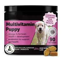 Personnalisation OEM : Friandises à mâcher multivitaminées pour chiens avec glucosamine, chondroïtine et probiotiques pour le soin des articulations des chiots et le soutien intestinal