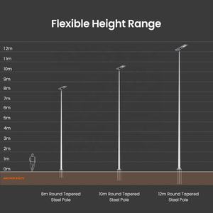 <span class=keywords><strong>Poste</strong></span> <span class=keywords><strong>de</strong></span> <span class=keywords><strong>Luz</strong></span> <span class=keywords><strong>de</strong></span> Acero Q235 para Exteriores, 6M-12M, Redondo, Galvanizado en Caliente, Duradero, Impermeable, Fácil Instalación para Caminos - Product Image 4