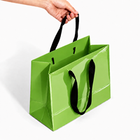 Sacs en papier de luxe haut de gamme avec poignées pour chaussures et vêtements, emballage cadeau écologique pour boutiques, motif personnalisé doré