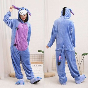 Combinaison en polaire unisexe pour enfants, <span class=keywords><strong>pyjama</strong></span> d'hiver, vêtements de nuit, col doux, capuche, costume d'animal pour adulte, logo sur le devant pour femmes - Product Image 4