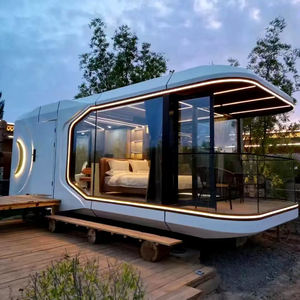 Maison en conteneur durable de bonne qualité personnalisée en gros petite maison modulaire portable de camping hôtel capsule spatiale - Product Image 1
