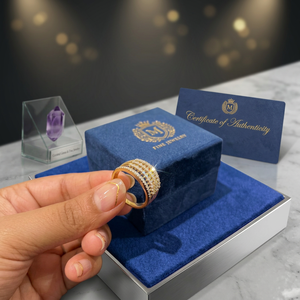 แหวนเพชรแท้ดีไซน์ทันสมัยสำหรับผู้หญิง ตัวเรือนทองคำ 18K - Product Image 4