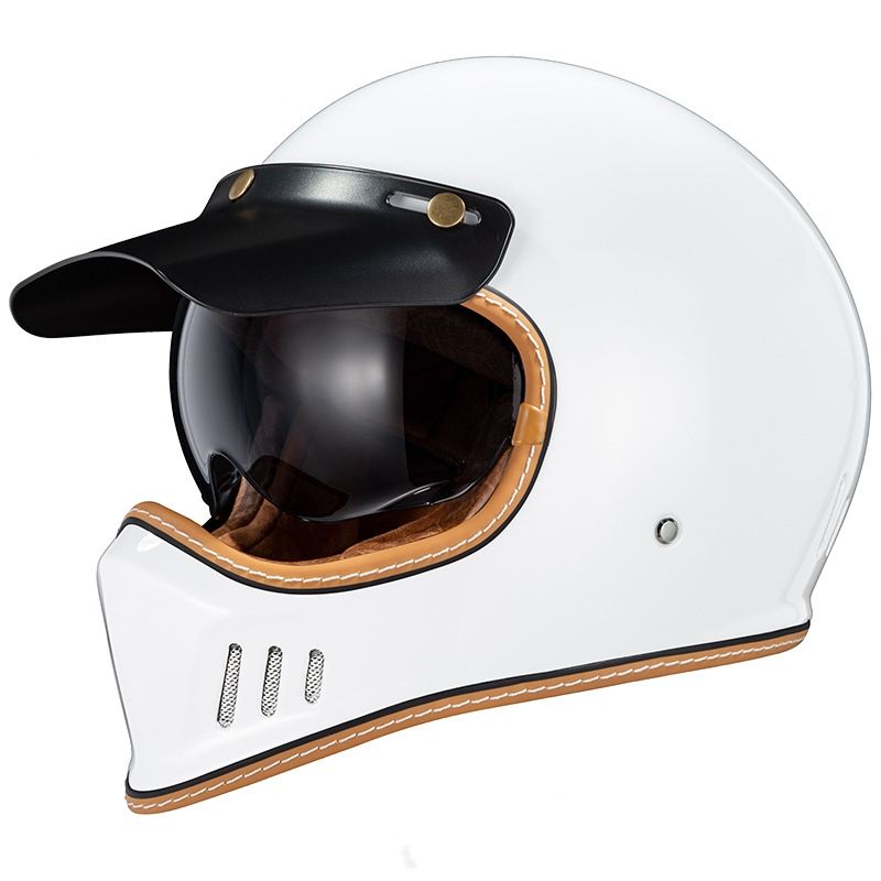 Bright White Helmet with Tea-Colored Visor