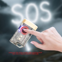 Mini linterna para llavero EDC, fuente de luz LED de 4 LED, recargable por USB-C, resistente al agua, portátil, linterna táctica de bolsillo, para acampar y emergencias