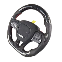 Volant en fibre de carbone forgé avec LED pour Dodge Challenger Hellcat Charger Rt Srt Scat Pack 2014 2015 2016 2017 2018 2022 2023