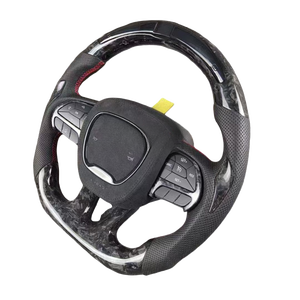 Volante Deportivo de Fibra de Carbono Forjado con Luces LED para Dodge Challenger Hellcat Charger <span class=keywords><strong>Rt</strong></span> Srt Scat Pack 2014 2015 <span class=keywords><strong>2016</strong></span> 2017 2018 2022 2023 - Product Image 5