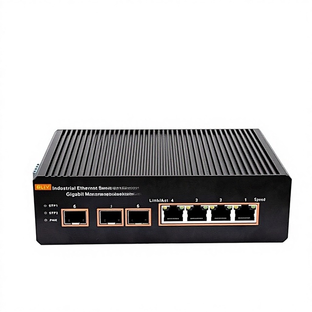 Industry Switch Convergent  2/4/8 Optical Port 4/8-Gigabit Port POE Power Supply  Unmanaged 48V for IP Cameras 802.3at