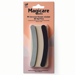 Lima de uñas curva Magicare, fabricada en Corea, grano 80, pulidor profesional para salón y cuidado personal de manicura - Product Image 3