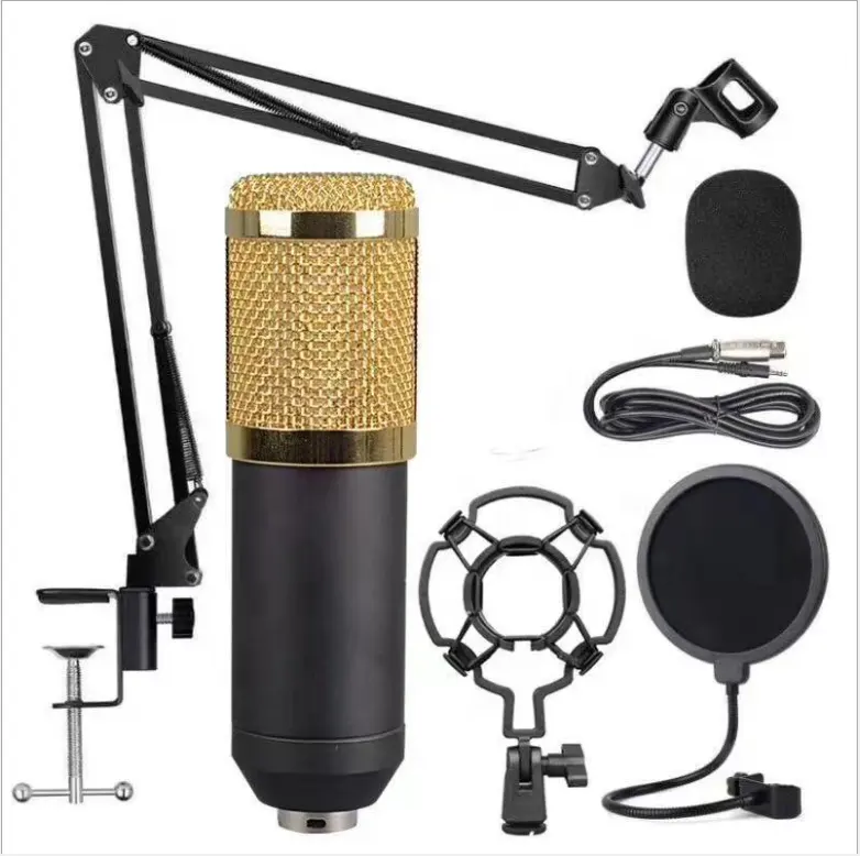 Explosive BM800 Condenser Microphone + V8 Sound Card Set KTV Mobile Phone Computer USB Wireless Recording Live Streaming Set