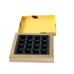 Boîte en papier kraft pliable fait à la main, design personnalisé de luxe, boîte d'emballage de chocolat, vente en gros, 10 pièces