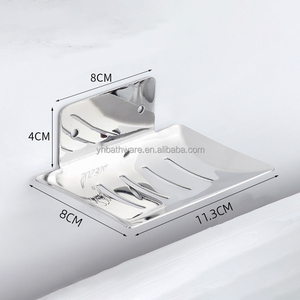 Portasapone <span class=keywords><strong>da</strong></span> Parete Economico in Acciaio Inox Dorato con Drenaggio Rapido per Bagno - Product Image 6