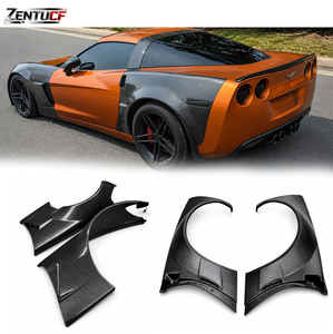C6 modifié avec des ailes avant et arrière en fibre de carbone, adapté aux Corvette C6 de 2005 à 2013. Commerçants en gros. - Product Image 1