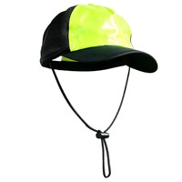 Gorra Trucker Verde Neón y Naranja para Hombre y Mujer, Gorra de Béisbol Transpirable de Malla con Correa para la Barbilla, Protección Solar, Gorra Deportiva para Exteriores Unisex