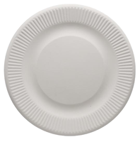 Assiettes à dessert jetables écologiques biodégradables en bagasse blanche 6'' petites assiettes de fête en gros