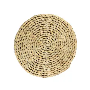 Straw woven placemat suppliers accept custom braided straw placemats 25 cm round straw woven placemat