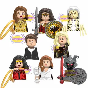 X0288 Super Heroes Movie Steve Trevor Barbara Minerva Diana Prince Wonder Woman Cheetah Building Block Figures For Children Toys