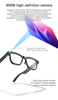 Lunettes audio intelligentes tout-en-un M08T, 1080P, étanches IP68, enregistrement photo/vidéo, enregistreur vocal, assistant IA, lunettes mains libres