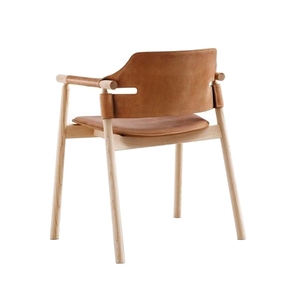 Silla de Comedor Nórdica de Madera Maciza VL, <span class=keywords><strong>Sillas</strong></span> <span class=keywords><strong>Wishbone</strong></span> de Cuero Vintage Nórdicas - Product Image 2