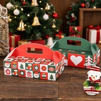 Boîte cadeau de Noël pour bonbons, flocon de neige, nougat croustillant, biscuits, emballage vide, boîte souvenir en carton blanc avec fenêtre transparente