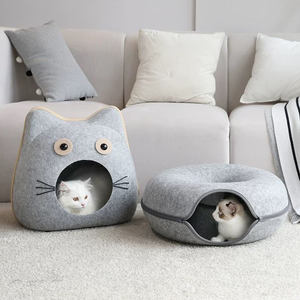 Casa de gatos plegable para interior, cueva para mascotas, cálida, con <span class=keywords><strong>doble</strong></span> capa, a buen <span class=keywords><strong>precio</strong></span> - Product Image 6