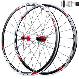 Jeu de roues de vélo de route <span class=keywords><strong>700c</strong></span>, frein V, roulement étanche QR, HG 11/12 vitesses, jantes en alliage d'aluminium, cliquet planétaire, clincher 12 vitesses - Product Image 5