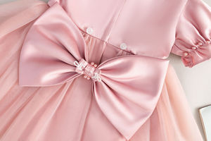 Bé Đảng pageant trẻ em sheer hoa cô gái hoa công chúa Bowknot sinh nhật đính cườm Ăn mặc - Product Image 5