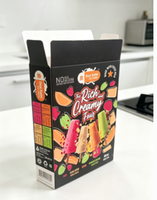 Emballage de bâtonnets glacés imprimé sur mesure, design coloré pour desserts glacés, carton alimentaire recyclable avec logo personnalisé