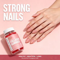 Bonbons gélifiés au collagène saveur fraise, biotine, vitamine C, complément pour éclaircir la peau, les cheveux et les ongles, gommes pour les soins capillaires