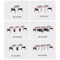 Bureau de travail moderne, mobilier de bureau, bureau de travail modulaire blanc, mobilier de bureau, table de personnel 4 en 1