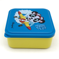 Boîte à lunch en plastique sans BPA pour le bureau et l'école avec cuillère et compartiments, boîte de rangement micro-ondable pour enfants, bento