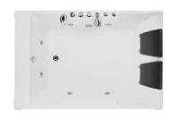 Baignoire de massage en acrylique pour couples avec bain à remous et jacuzzi