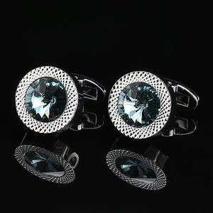 Gemelos franceses para hombre Unisex Crystal Shirt Cuff Studs con caja de regalo para <span class=keywords><strong>traje</strong></span> o ropa formal - Product Image 6