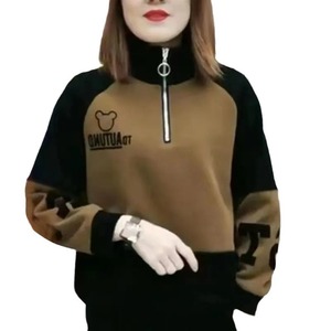 Women's Turtleneck Sweatshirt Fleece Lined Thick Warm Loose Fit Casual Autumn Winter Top - Product Image 5