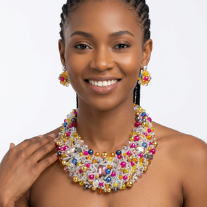 Collar de Moda Bohemia con Cuentas de Colores Hechas a Mano, Collar con Diseño Emocional para Mujer, Regalo de Aniversario - Product Image 1