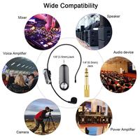 Microphone à ruban portable pour enseignants JK-F08, 87~108 MHz, sans fil, avec casque et connecteur micro USB, en plastique