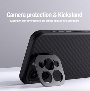 <span class=keywords><strong>NILLKIN</strong></span> เคสแม่เหล็ก aramid ไฟเบอร์สำหรับ <span class=keywords><strong>iPhone</strong></span> 15 14 <span class=keywords><strong>13</strong></span> <span class=keywords><strong>PRO</strong></span> MAX พร้อมขาตั้งเลนส์กล้องเคสรวมทุกอย่างป้องกันการตก - Product Image 4