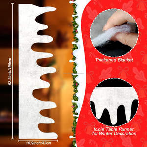 Gran oferta, 150x40 CM, carámbano, flecos de nieve, pueblo de <span class=keywords><strong>Navidad</strong></span>, decoraciones de nieve falsas, <span class=keywords><strong>chimenea</strong></span>, cubierta de nieve, manta, flecos de carámbano - Product Image 6