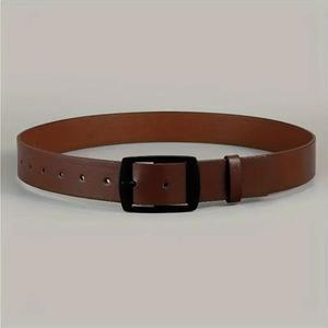 Ceinture de luxe tendance pour homme en cuir PU avec boucle ardillon métallique, ceinture de taille de marque de haute qualité pour jeans, également adaptée aux femmes - Product Image 6