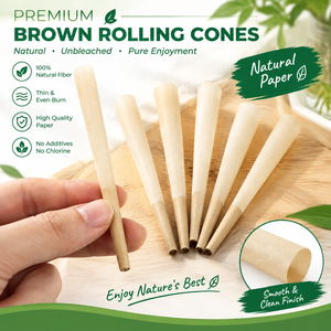 Conos de Papel de Liar Marrón Natural, Conos Preliados de 26 mm con Punta de Filtro, Logotipo y Empaque Personalizados, Accesorios para Fumar Tabaco - Product Image 5