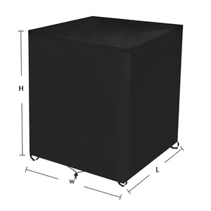 IBC Tote Cover 420D Water Tank Cover Black Tote Sunshade Waterproof Water Tank Protective Cover