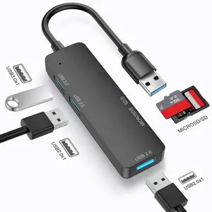 5 Em 1 Hub de Expansão USB 3.0 Suporta Leitor de Cartão SD TF Mouse USB Drive Conexão Para HUB Docking Station