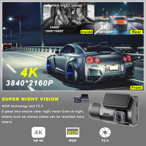 แอปกล้องติดรถยนต์พร้อม WiFi และ GPS กล้องติดรถยนต์ 4K พร้อม Wifi ด้านหน้า ด้านหลัง ด้านใน 3 ช่องทาง กล้องติดรถยนต์ 4K รุ่น M700 - Product Image 3
