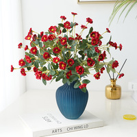 YL Großhandel Künstliche Blumen Seidenrosen-Bouquet Kleine Anordnung Heimdekoration Blumenarrangements Mini Chinesische Rose
